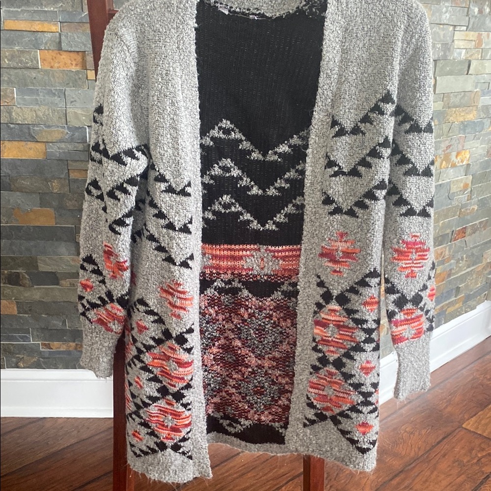 Aztec/Western Print Cardigan